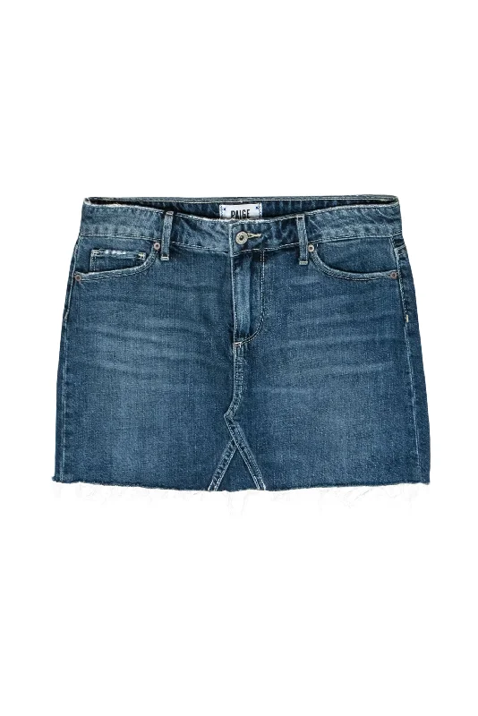 Best Deals Just for You!Paige - Medium Wash Mini "Alethea" Raw Hem Denim Skirt Sz 26 Best Deals Just for You!Paige - Medium Wash Mini "Alethea" Raw Hem Denim Skirt Sz 26