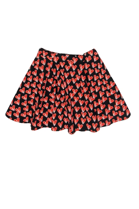 Hot Deals You Can’t Resist!Pinko - Black & Pink Diamond Heart Print Flare Skirt Sz S Hot Deals You Can’t Resist!Pinko - Black & Pink Diamond Heart Print Flare Skirt Sz S