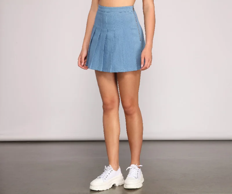 One Click Away from Big Savings!Pleated Perfection Mini Skirt