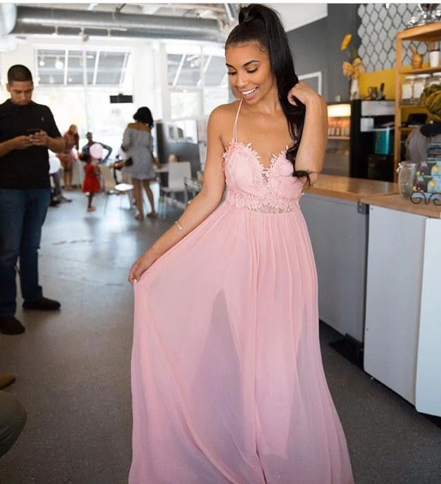 Mega Sale Happening Now!princess A-line pink long prom dress evening gown    cg20859