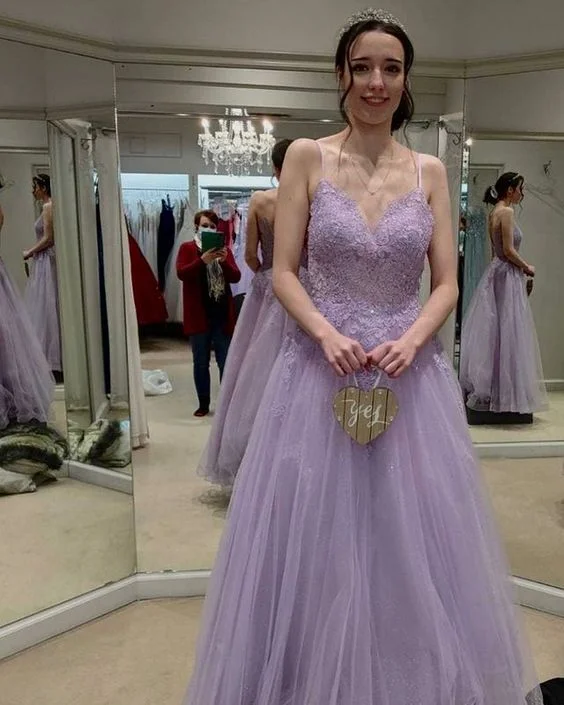 Shop Today, Save Tomorrow!Princess Prom Dresses Lilac Tulle Evening Dresses with Lace Appliques cg20861 Shop Today, Save Tomorrow!Princess Prom Dresses Lilac Tulle Evening Dresses with Lace Appliques cg20861