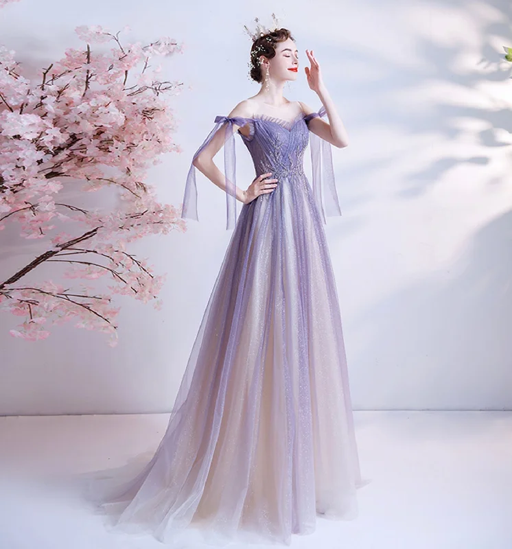 Flash Deals – Act Quickly!PURPLE TULLE LONG A LINE PROM DRESS EVENING DRESS cg20720 Flash Deals – Act Quickly!PURPLE TULLE LONG A LINE PROM DRESS EVENING DRESS cg20720