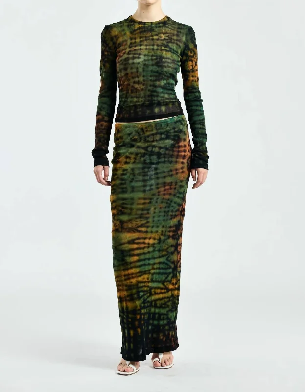 Limited Edition, Limited Price!Rio Maxi Skirt In Desert Mirage Ripple