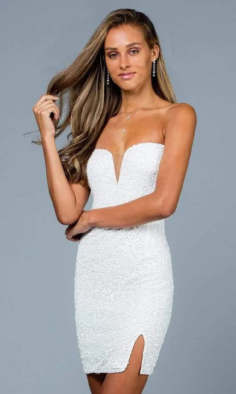Crazy Discounts Inside!SCALA - Strapless Sweetheart Fully Beaded Fitted Cocktail Dress 60195 - 1 pc Ivory In Size 4 Available Crazy Discounts Inside!SCALA - Strapless Sweetheart Fully Beaded Fitted Cocktail Dress 60195 - 1 pc Ivory In Size 4 Available