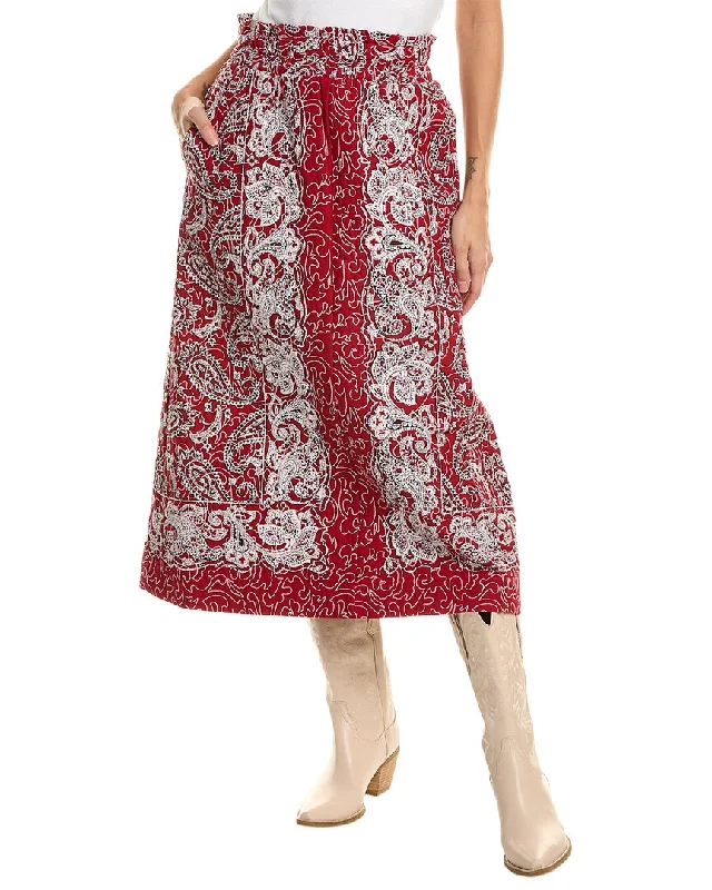 Great Deals, Just for You!SEA NY Theodora Paisley Print Quilted Midi Skirt