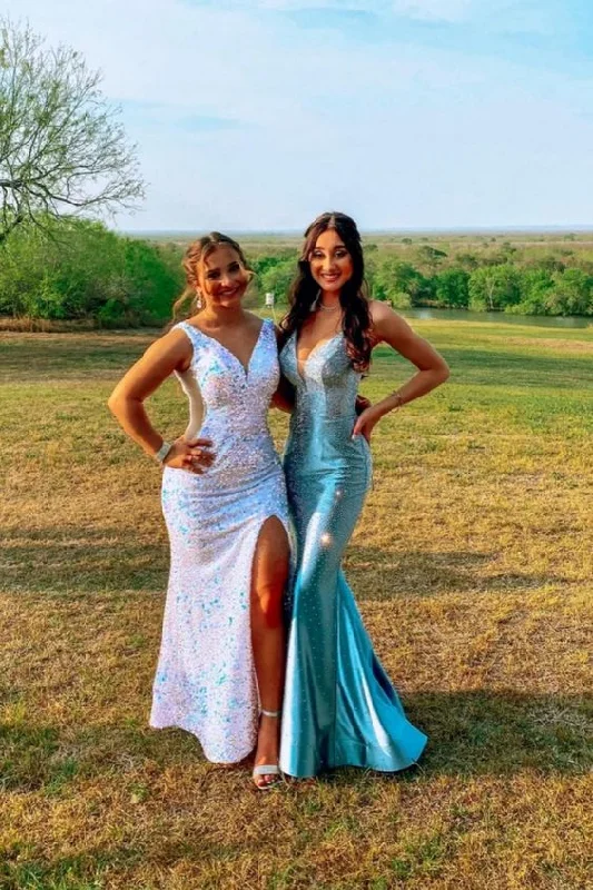 Get More for Less!sparkle white sequind prom dress mermaid long formal dress cg20815 Get More for Less!sparkle white sequind prom dress mermaid long formal dress cg20815