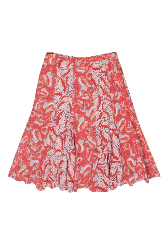 Don’t Wait – Shop Today!St. John - Pink, Purple & Blue Paneled Floral Silk Midi Skirt Sz 4 Don’t Wait – Shop Today!St. John - Pink, Purple & Blue Paneled Floral Silk Midi Skirt Sz 4