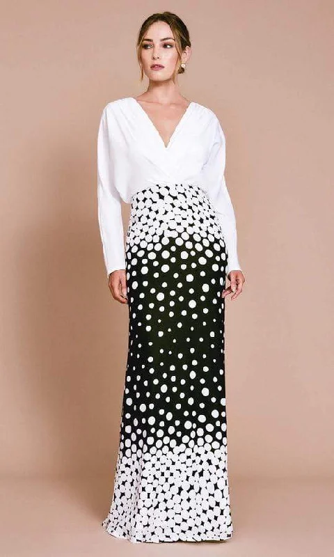 Get More, Spend Less – Shop Now!Tadashi Shoji - Elion Degreade Dot Gown BOP20249L - 1 pc White/Black In Size 8 Available Get More, Spend Less – Shop Now!Tadashi Shoji - Elion Degreade Dot Gown BOP20249L - 1 pc White/Black In Size 8 Available
