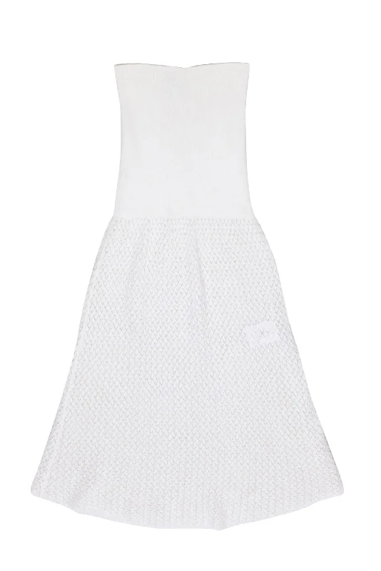 Save Up to 50% Off!The Garment - Ivory Knit & Crotchet Midi Skirt Sz 8