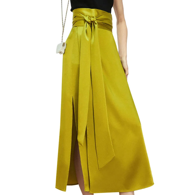 Get Ready to Save!TWOTWINSTYLE Fashion Style A Line High Waist Spliced Belt Midi Elegant Women Long Skirts Get Ready to Save!TWOTWINSTYLE Fashion Style A Line High Waist Spliced Belt Midi Elegant Women Long Skirts