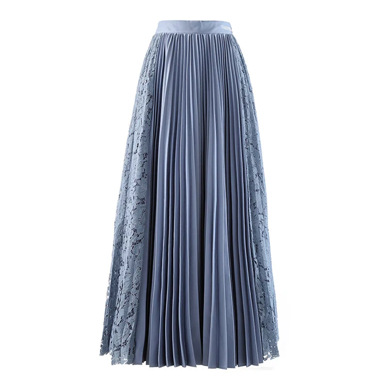 New Discounts Just Dropped!TWOTWINSTYLE High Quality Pleated Splicing Lace Fashion Summer Women Cotton Skirts 2023 New Discounts Just Dropped!TWOTWINSTYLE High Quality Pleated Splicing Lace Fashion Summer Women Cotton Skirts 2023