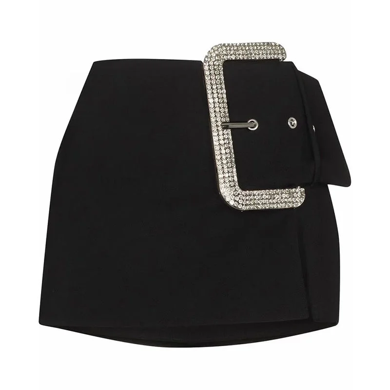 Your Shopping Wish, Our Discount Command!TWOTWINSTYLE Patchwork Diamond Skirt For Women High Waist Irregular Hem Mini Skirts Female Clothes Your Shopping Wish, Our Discount Command!TWOTWINSTYLE Patchwork Diamond Skirt For Women High Waist Irregular Hem Mini Skirts Female Clothes