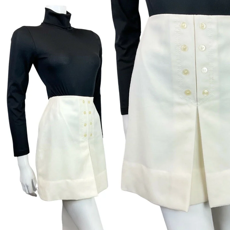 The Sale You’ve Been Waiting For!VINTAGE 60s 70s BRIGHT WHITE MOD MINI SHORT SKIRT 8 The Sale You’ve Been Waiting For!VINTAGE 60s 70s BRIGHT WHITE MOD MINI SHORT SKIRT 8