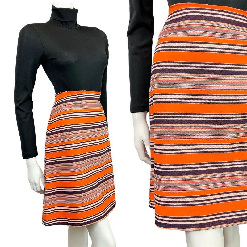 More Discounts, More Joy!VINTAGE 60s 70s ORANGE BLACK WHITE BLUE STRIPED MOD SHORT SKIRT 14 More Discounts, More Joy!VINTAGE 60s 70s ORANGE BLACK WHITE BLUE STRIPED MOD SHORT SKIRT 14