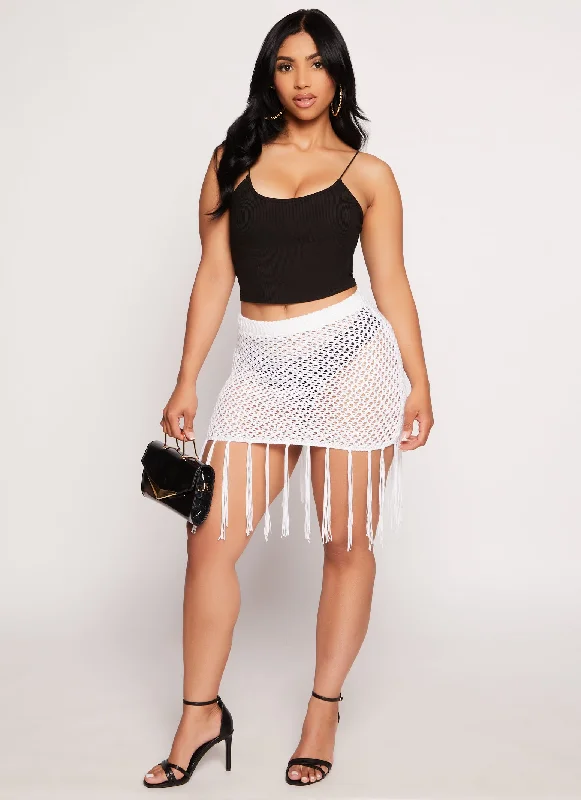Shop Before It’s Gone!Crochet Fringe Mini Skirt