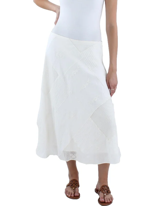 Shop Smart, Save Big!Womens Patchwork Gauze A-Line Skirt