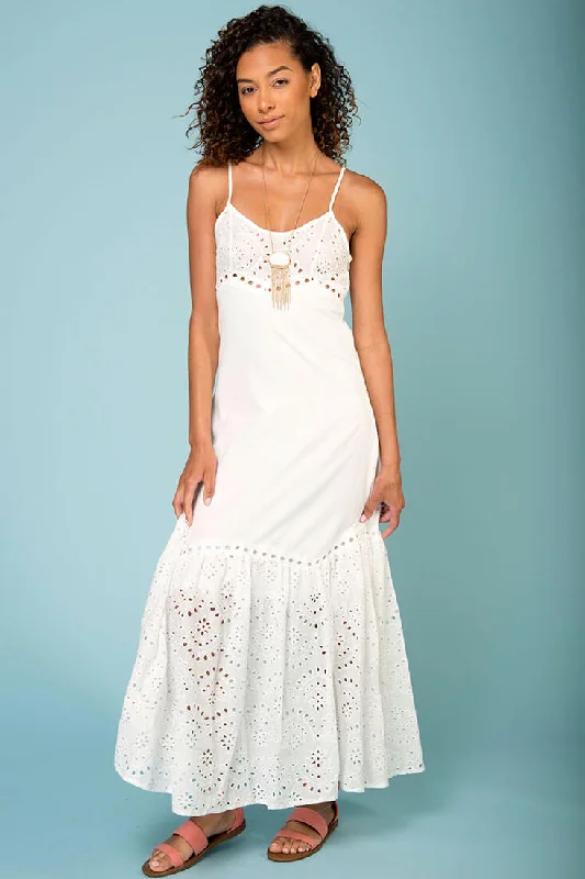 Crazy Discounts Inside!Angeline Thin Strap Maxi Dress White
