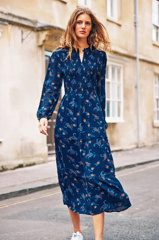 Hottest Discounts of the Year!Arabelle Dress | Navy/Orange
