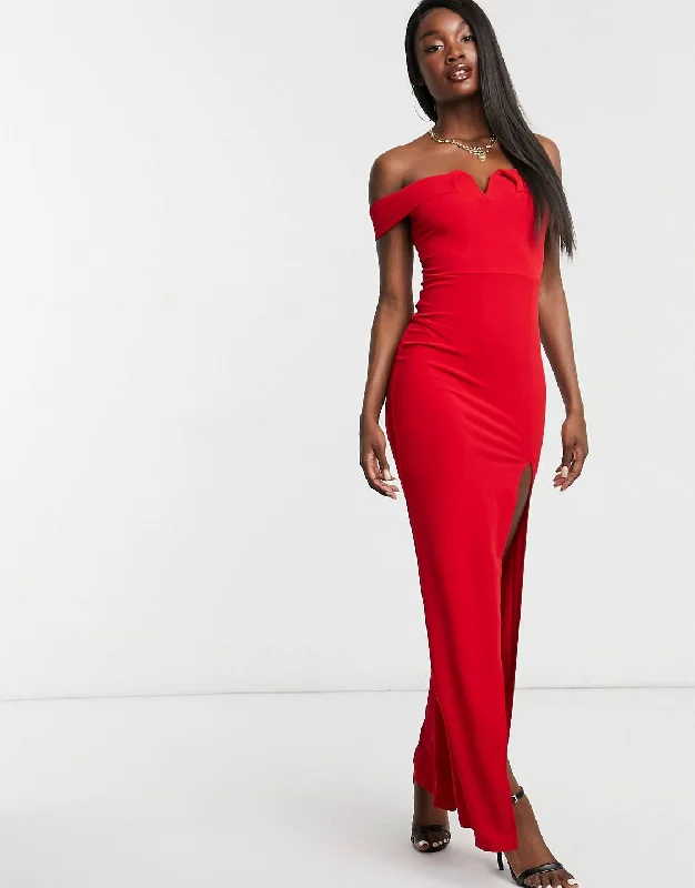 Exclusive Offers You’ll Love!Bardot Maxi Dress Red
