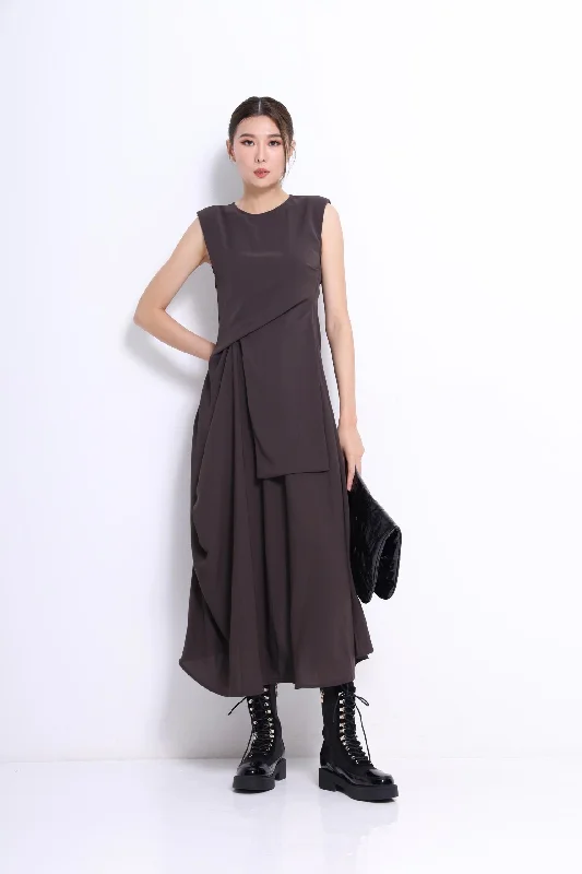 New Discounts Just Dropped!Blaire Asymmetrical Drape Dress
