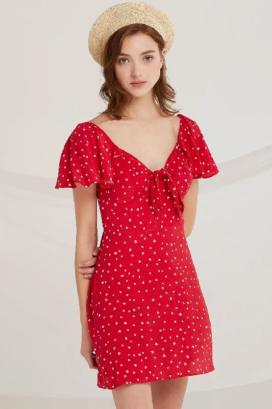 Unlock Huge Savings Now!Carmen Heart Print Dress