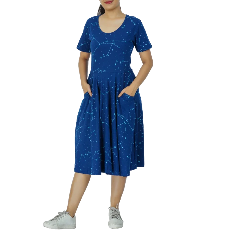 Must-Have Deals Inside!Constellations Glow-in-the-Dark Navy Twirl Dress