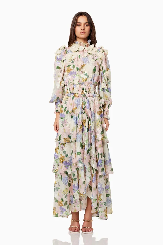 Best Deals Just for You!Delfina Ruffled Maxi Dress In Pink