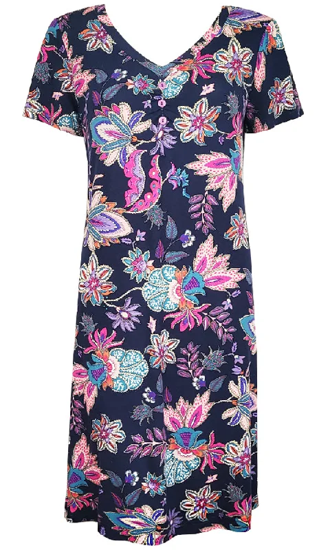 Hot Deals You Can’t Resist!DELPHINE Blue Fleur Dress - FINAL SALE