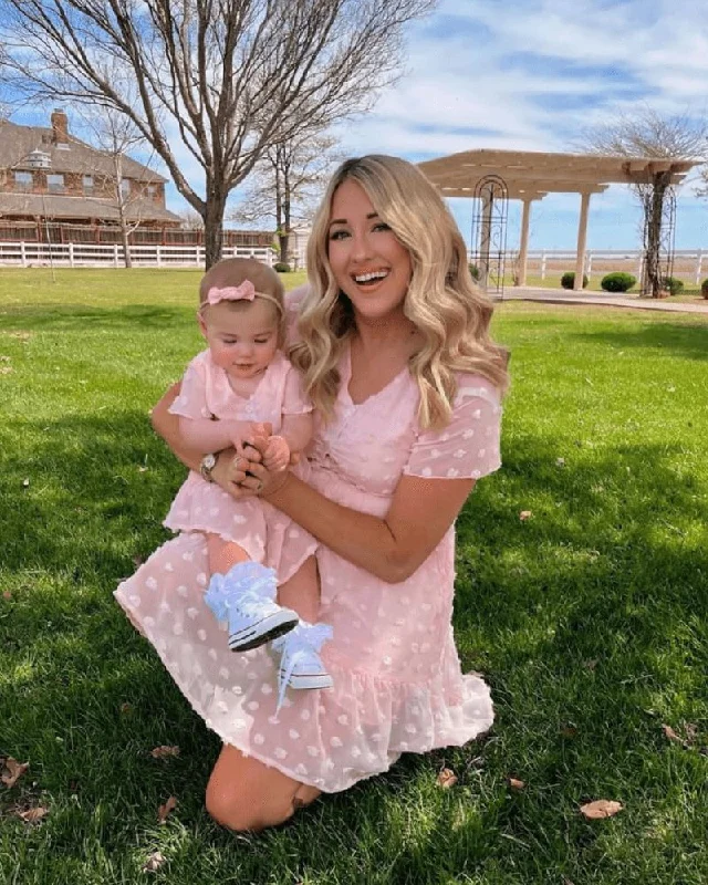 Today’s Deals, Tomorrow’s Regrets!Eden Short Sleeve Dot Dress - Blush