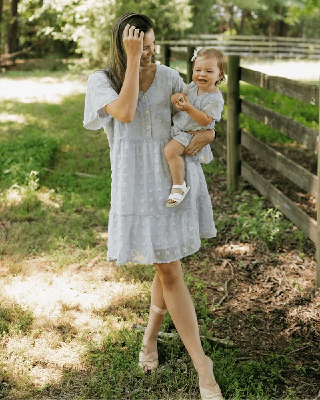 Must-Have Deals Inside!Eden Short Sleeve Dot Dress - Dusty Lavender
