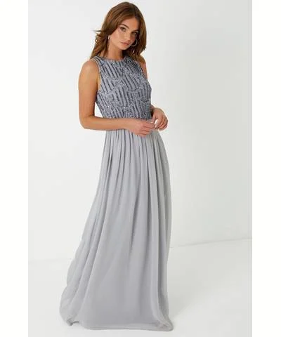 Find the Best Deals Here!Embellished Grey Maxi