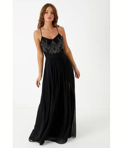 Don't Miss Out!Embellished Maxi Dress Black