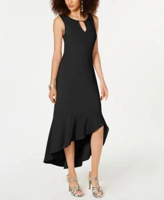 Only a Few Left – Order Now!Flounce-Hem Maxi Dress Black