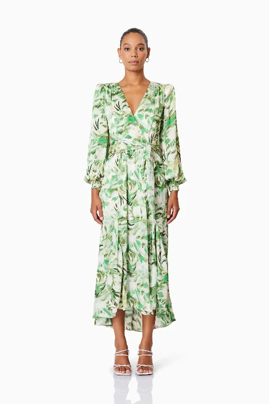 Act Fast – Limited Time Savings!Georgia Long Sleeve Maxi Dress In Green