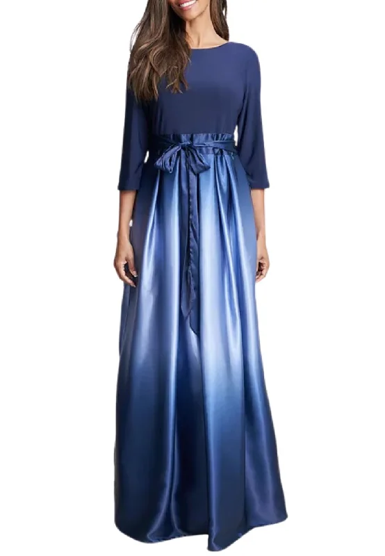 Flash Sale – Act Fast!Blue Ingrid Ombre Satin Maxi Dress