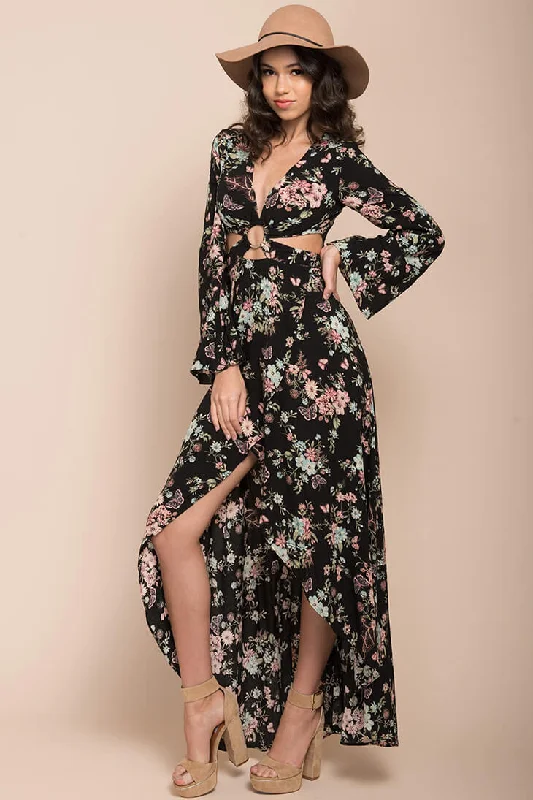 Bigger Savings, Better Shopping!Havana High Slit Maxi Dress Black