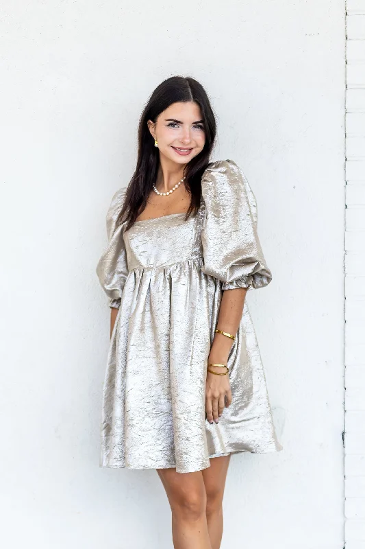 Amazing Prices You Can’t Resist!LAYLA METALIC DRESS