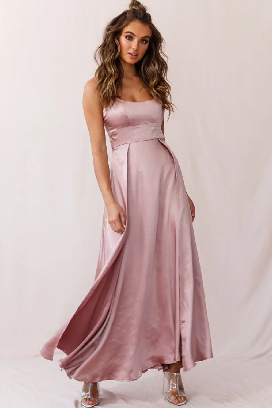 Everything Must Go!Joanne Empire Waist Maxi Dress Rose Gold