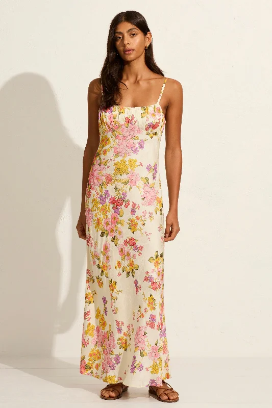 The Best Offers Are Here!Lavinia White Floral Strappy Maxi Dress