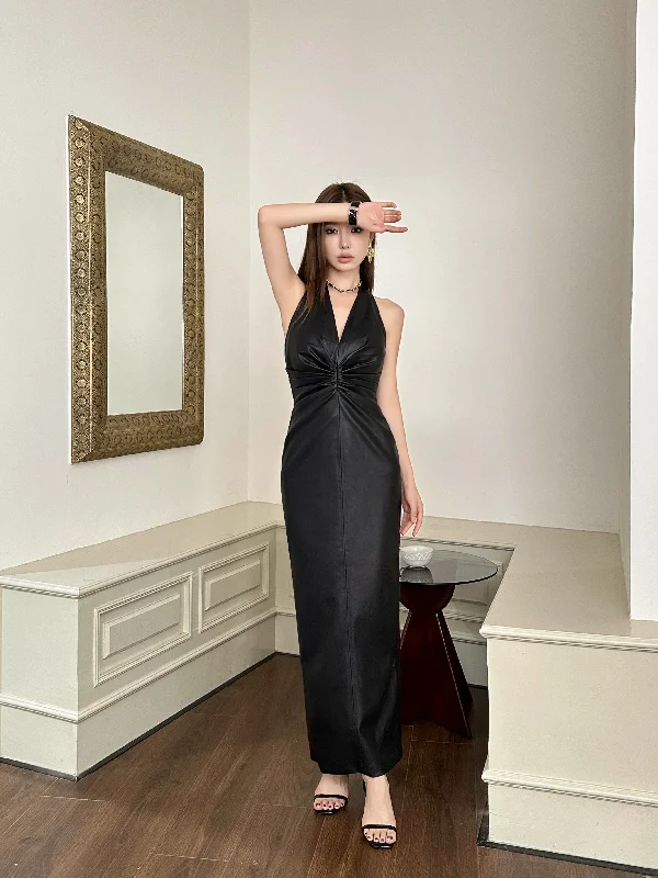 Shop Early, Save Big!Laney Halter Leather Dress