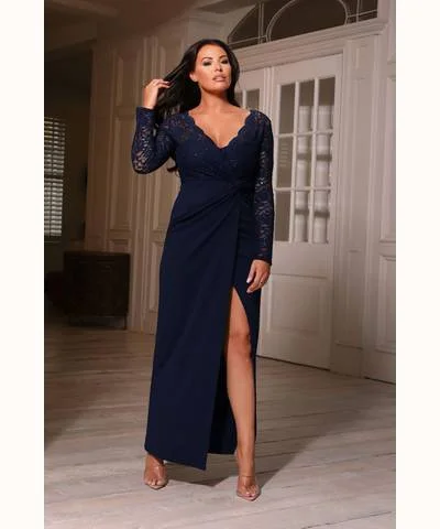 Enjoy Huge Discounts Now!Longsleeve Maxi Dress Navy