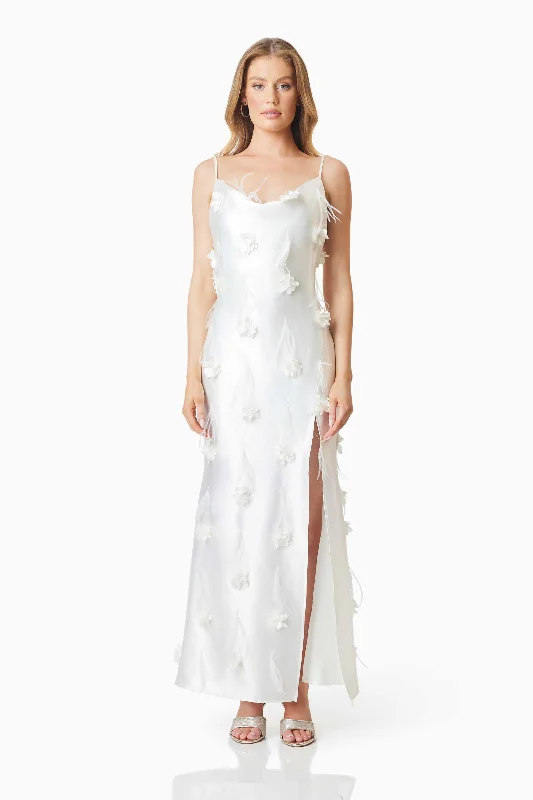 Hottest Discounts of the Year!Lunaria Satin Maxi Dress In White