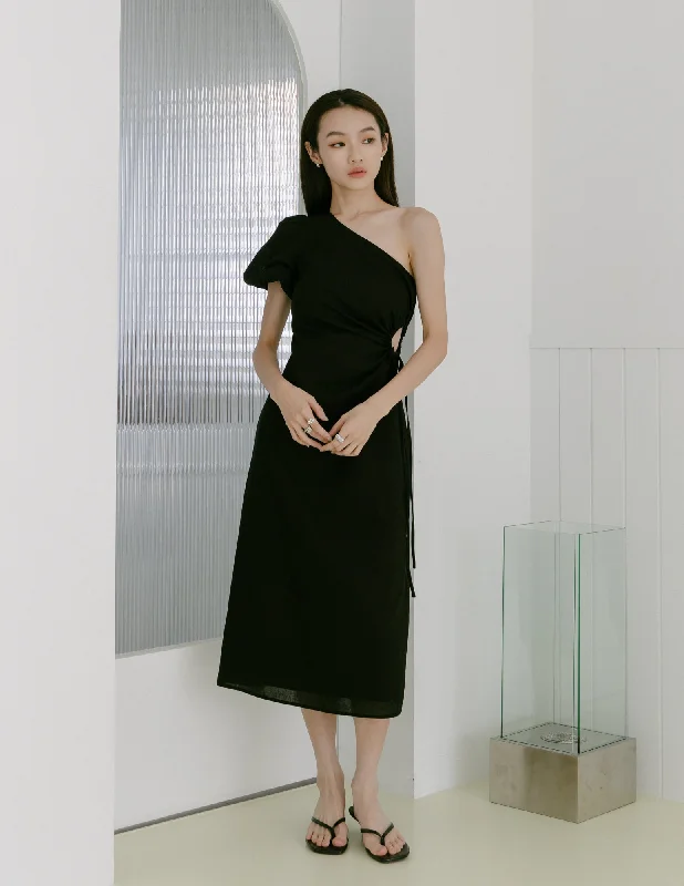 Must-Have Deals Inside!Meera Cutout Toga Dress in Black