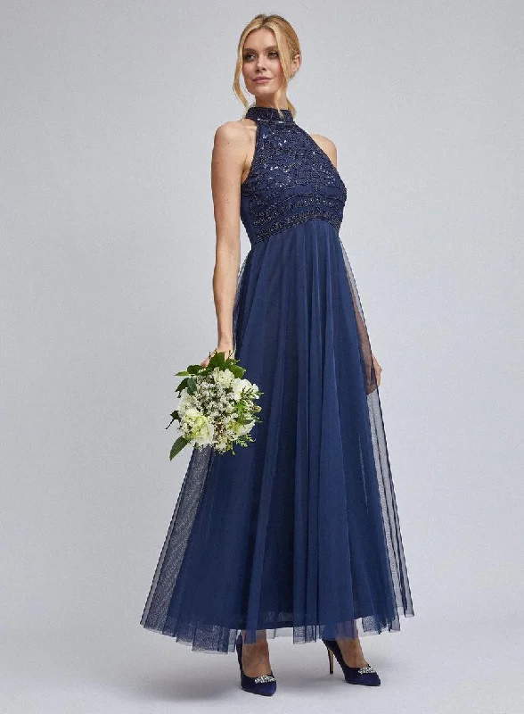 The Best Offers Are Here!Navy Eleanor Enamel Maxi Dress