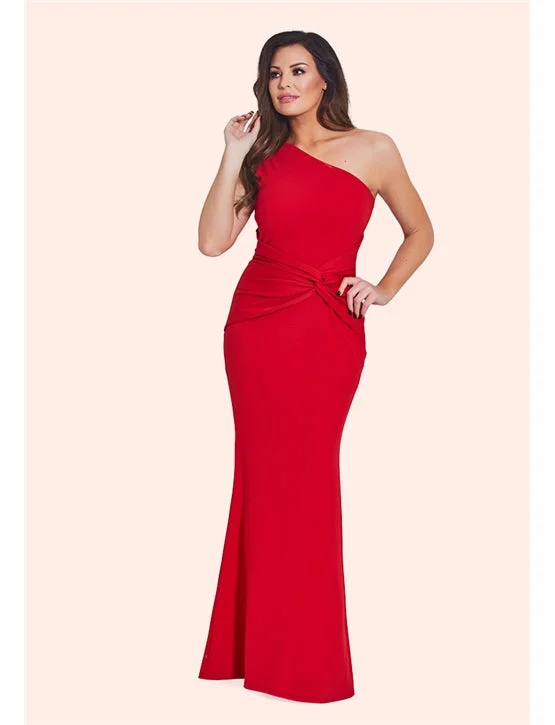Your Dream Deal is Here!Nikolina One Shoulder Maxi Dress Red