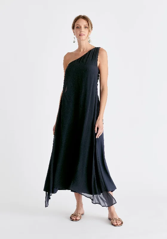 Save Money, Shop Happy!One Shoulder Flowy Dress