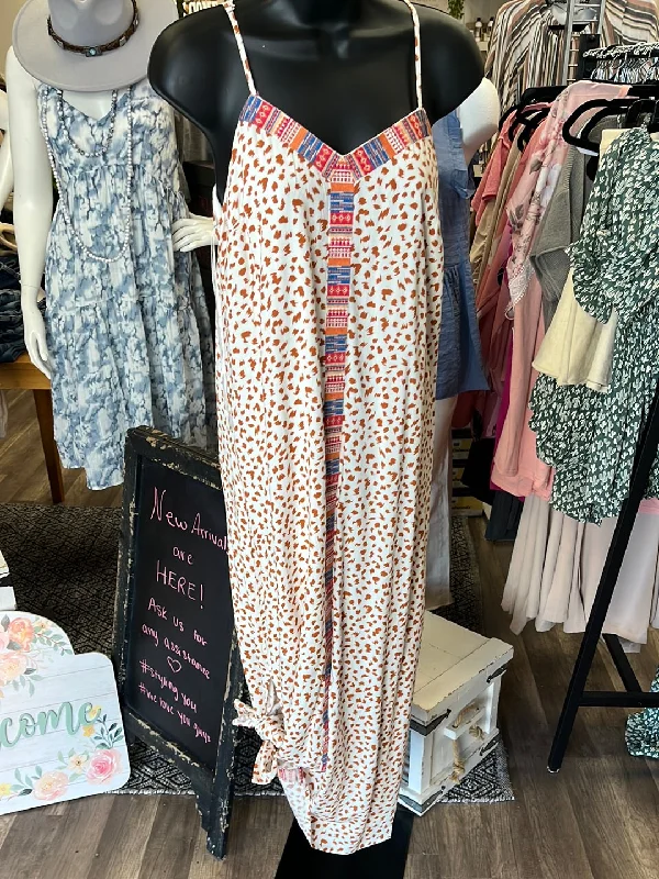 Shop Early, Save Big!Orange Dot Embroidered Dress