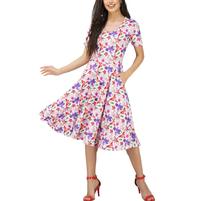 Upgrade for Less!Orchids Twirl Dress
