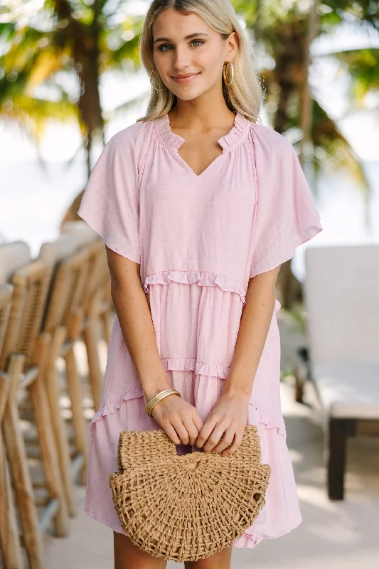 Exclusive Savings This Week!Perfectly You Light Pink Babydoll Dress