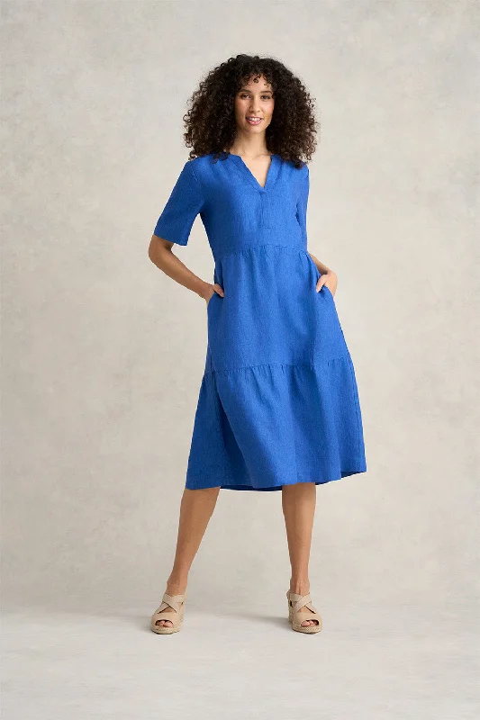 More Discounts, More Joy!Tiered Linen Dress